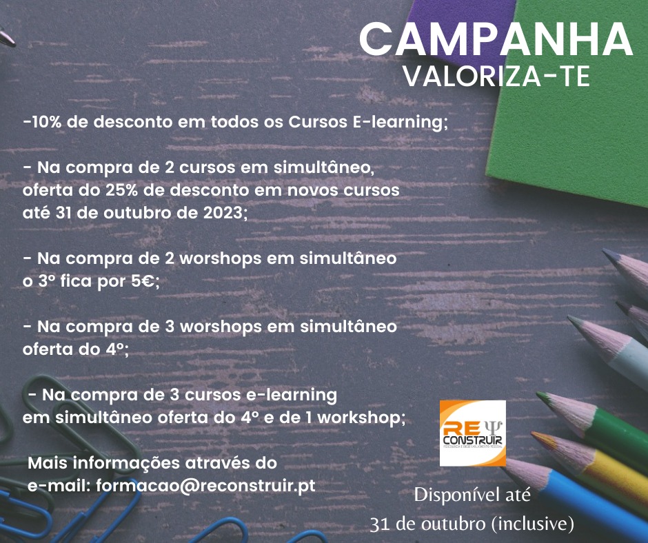 ReConstruir - Psicologia & Desenvolvimento Pessoal - Campanha Promocional - Valoriza-te